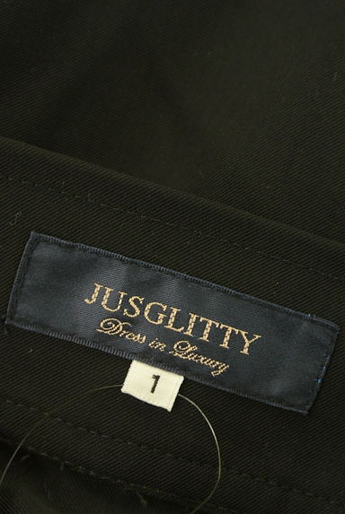 JUSGLITTY（ジャスグリッティー）の古着「ストラップ付センタープレスワイドパンツ（オーバーオール・サロペット）」大画像６へ