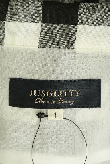 JUSGLITTY（ジャスグリッティー）の古着「ベルト付きチェック柄膝下フレアワンピース（ワンピース・チュニック）」大画像６へ
