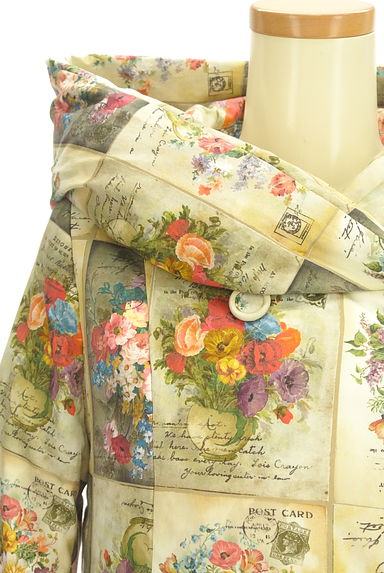 Lois CRAYON（ロイスクレヨン）の古着「ロマンティック花柄フーディロングダウンコート（ダウンジャケット・ダウンコート）」大画像４へ
