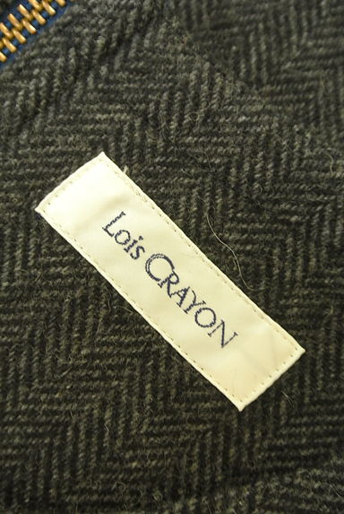 Lois CRAYON（ロイスクレヨン）の古着「ヘリンボーン柄膝丈ウールワンピース（キャミワンピース）」大画像６へ