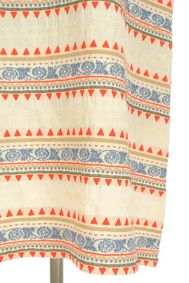 TABASA（タバサ）の古着「刺繍ボーダーフレンチスリーミニワンピース（ワンピース・チュニック）」大画像５へ