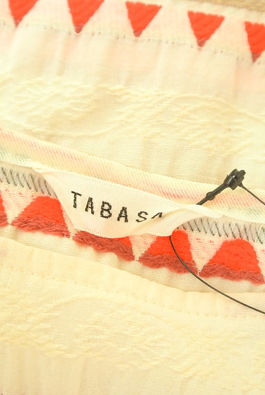 TABASA（タバサ）の古着「刺繍ボーダーフレンチスリーミニワンピース（ワンピース・チュニック）」大画像６へ