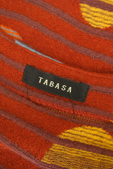 TABASA（タバサ）の古着「ドット×ボーダーウール混ワンピース（ワンピース・チュニック）」大画像６へ