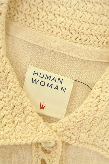 HUMAN WOMAN（ヒューマンウーマン）の古着「ニット襟リネンカットソー（カットソー・プルオーバー）」大画像６へ