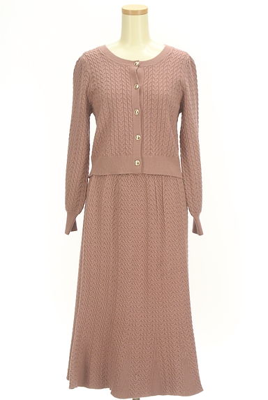 PROPORTION BODY DRESSING（プロポーションボディ ドレッシング）の古着「ケーブル編みカーデ＋ミモレスカート（セットアップ（ジャケット＋スカート））」大画像１へ