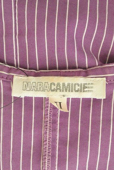 NARA CAMICIE（ナラカミーチェ）の古着「ストライプフリルブラウス（ブラウス）」大画像６へ