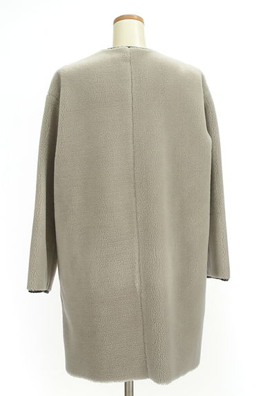 JOURNAL STANDARD relume（ジャーナルスタンダード レリューム）の古着「レザーパイピングロングボアコート（コート）」大画像２へ