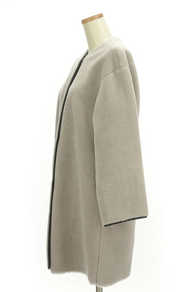 JOURNAL STANDARD relume（ジャーナルスタンダード レリューム）の古着「レザーパイピングロングボアコート（コート）」大画像３へ