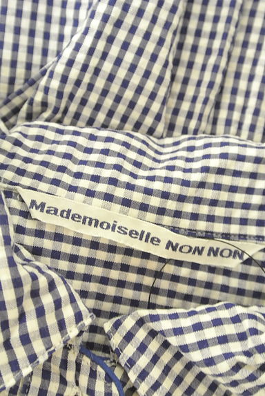 Mademoiselle NON NON（マドモアゼルノンノン）の古着「シアサッカーギンガムチェックシャツ（カジュアルシャツ）」大画像６へ
