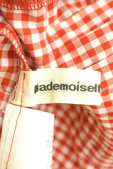 Mademoiselle NON NON（マドモアゼルノンノン）の古着「ギンガムチェックノースリワンピース（ワンピース・チュニック）」大画像６へ
