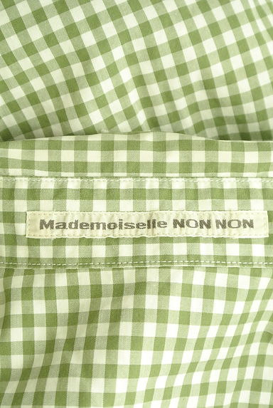 Mademoiselle NON NON（マドモアゼルノンノン）の古着「ギンガムチェック長袖シャツ（カジュアルシャツ）」大画像６へ