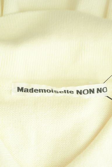 Mademoiselle NON NON（マドモアゼルノンノン）の古着「ワンポイント刺繍ニットポロシャツ（ニット）」大画像６へ