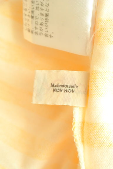 Mademoiselle NON NON（マドモアゼルノンノン）の古着「ボーダー柄ロゴプリント長袖Ｔシャツ（カットソー・プルオーバー）」大画像６へ