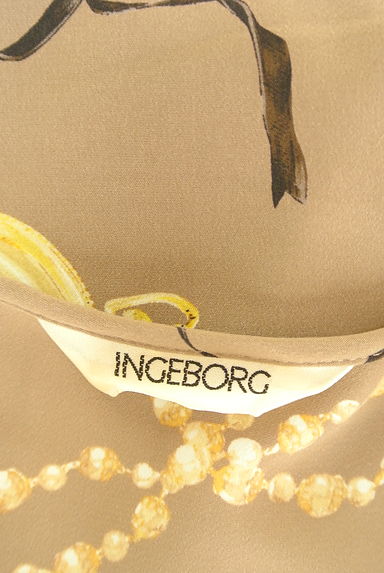 INGEBORG（インゲボルグ）の古着「プリーツレースプリントブラウス（ブラウス）」大画像６へ