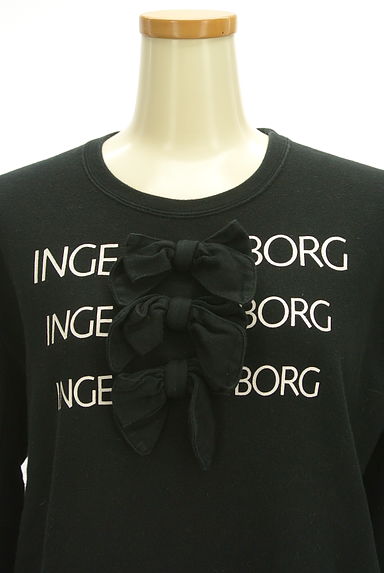 INGEBORG（インゲボルグ）の古着「リボン付きミドル丈ロゴスウェット（スウェット・パーカー）」大画像４へ