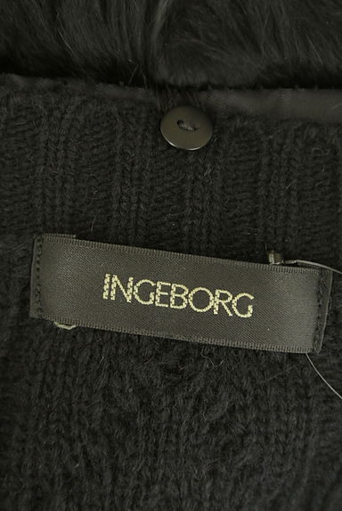 INGEBORG（インゲボルグ）の古着「ファー付きケーブルニットカーディガン（カーディガン・ボレロ）」大画像６へ