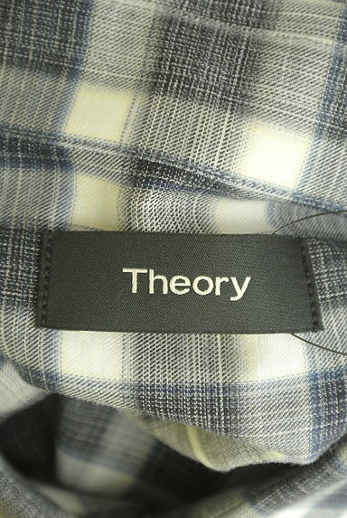 theory（セオリー）の古着「ラウンドヘムチェック柄コットンシャツ（カジュアルシャツ）」大画像６へ