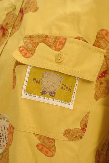 PINK HOUSE（ピンクハウス）の古着「テディベアプリント長袖シャツ（カジュアルシャツ）」大画像５へ