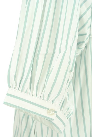 MOUSSY（マウジー）の古着「ストライプ柄６分袖ロングワンピース（ワンピース・チュニック）」大画像４へ