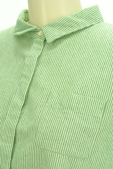 SM2（サマンサモスモス）の古着「ドロップショルダーストライプシャツ（カジュアルシャツ）」大画像４へ