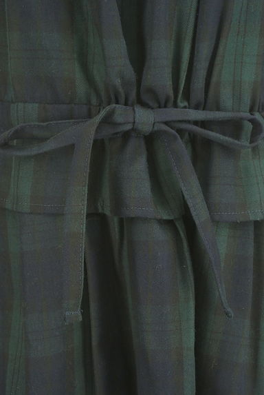 Couture Brooch（クチュールブローチ）の古着「チェック柄ドロスト膝丈ワンピース（ワンピース・チュニック）」大画像５へ