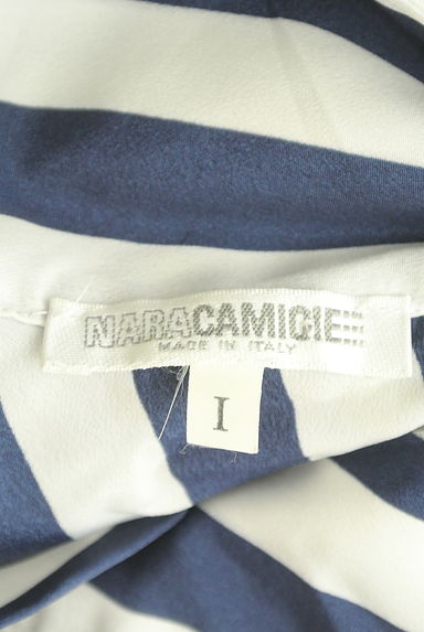 NARA CAMICIE（ナラカミーチェ）の古着「ハイネックストライプフレアカットソー（カットソー・プルオーバー）」大画像６へ