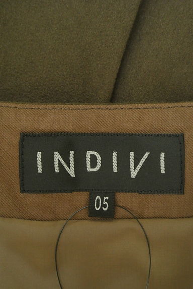 INDIVI（インディヴィ）の古着「スウェードライク膝丈タックスカート（スカート）」大画像６へ