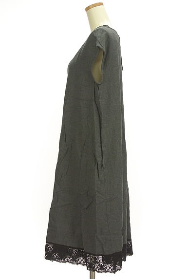 SM2（サマンサモスモス）の古着「裾レースミモレ丈フレンチスリーブワンピース（ワンピース・チュニック）」大画像３へ