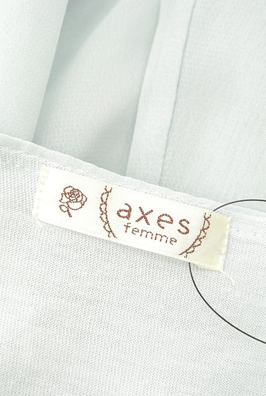 axes femme（アクシーズファム）の古着「刺繍入りチュール袖シフォントップス（カットソー・プルオーバー）」大画像６へ
