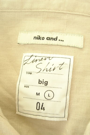 niko and...（ニコ アンド）の古着「バンドカラ―リネンシャツ（カジュアルシャツ）」大画像６へ