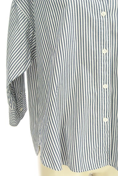 FREDY&GLOSTER（フレディ＆グロスター）の古着「８分袖スキッパーストライプシャツ（カジュアルシャツ）」大画像５へ