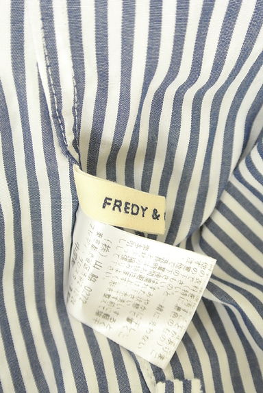 FREDY&GLOSTER（フレディ＆グロスター）の古着「８分袖スキッパーストライプシャツ（カジュアルシャツ）」大画像６へ
