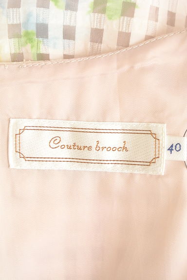 Couture Brooch（クチュールブローチ）の古着「花柄×チェックオーガンジーミニワンピース（ワンピース・チュニック）」大画像６へ