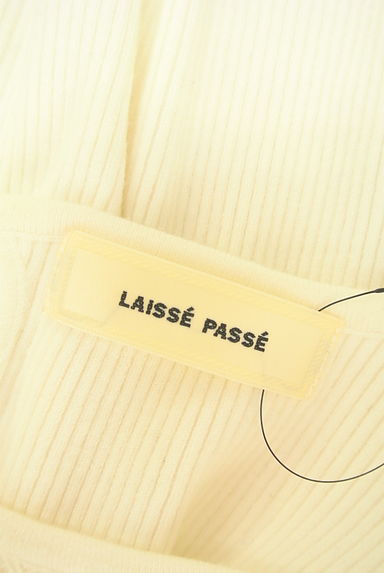LAISSE PASSE（レッセパッセ）の古着「レース切替リブニットトップス（ニット）」大画像６へ