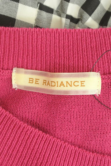 BE RADIANCE（ビーラディエンス）の古着「ギンガムチェック切替ノースリニットワンピ（ワンピース・チュニック）」大画像６へ