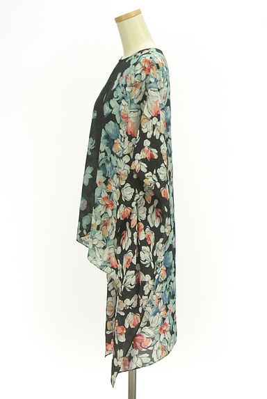 BCBG MaxAzria（ビーシービージーマックスアズリア）の古着「フラワーシアーフィッシュテールブラウス（カットソー・プルオーバー）」大画像３へ