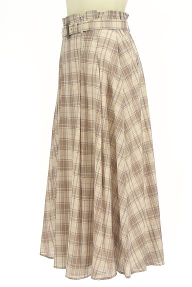 LAISSE PASSE（レッセパッセ）の古着「ベルト付きチェック柄ロングスカート（ロングスカート・マキシスカート）」大画像３へ