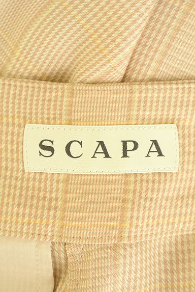 SCAPA（スキャパ）の古着「サイドボタンチェック柄ワイドパンツ（パンツ）」大画像６へ