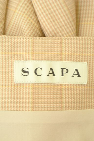 SCAPA（スキャパ）の古着「チェック柄フロントタックミモレスカート（ロングスカート・マキシスカート）」大画像６へ