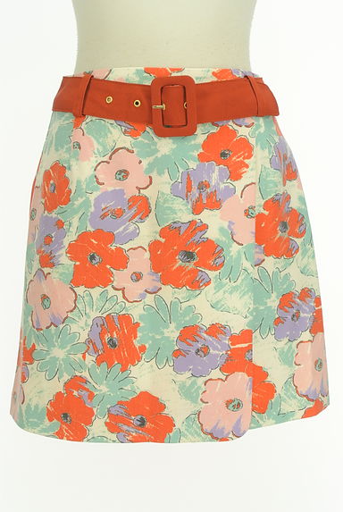 REDYAZEL（レディアゼル）の古着「ベルト付きラップ風花柄ミニスカート（ミニスカート）」大画像１へ