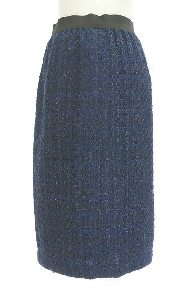 NATURAL BEAUTY BASIC（ナチュラルビューティベーシック）の古着「ラメ糸混ツイードチェック膝丈スカート（スカート）」大画像３へ