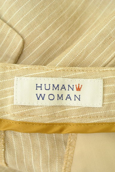 HUMAN WOMAN（ヒューマンウーマン）の古着「リネン混ストライプワイドパンツ（パンツ）」大画像６へ
