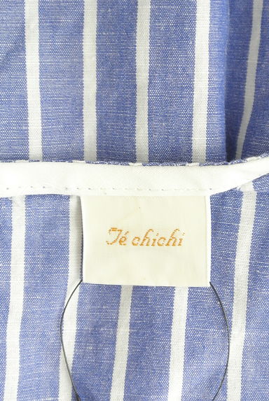 Te chichi（テチチ）の古着「フレンチスリーブストライプワンピース（ワンピース・チュニック）」大画像６へ