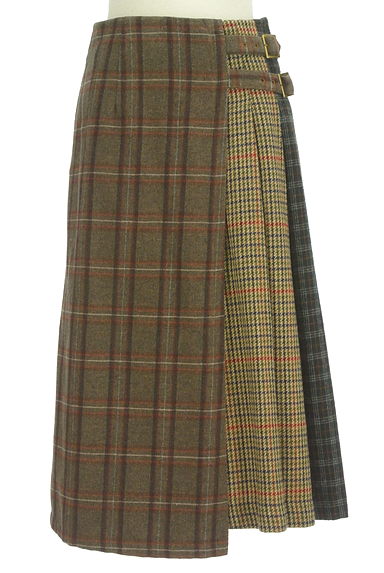 REDYAZEL（レディアゼル）の古着「クラシカルチェック切替ウールスカート（ロングスカート・マキシスカート）」大画像１へ