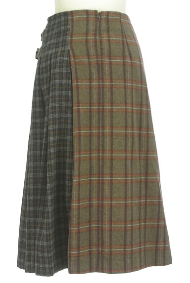 REDYAZEL（レディアゼル）の古着「クラシカルチェック切替ウールスカート（ロングスカート・マキシスカート）」大画像２へ