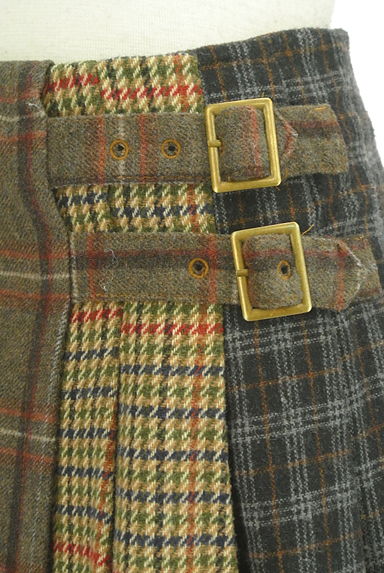 REDYAZEL（レディアゼル）の古着「クラシカルチェック切替ウールスカート（ロングスカート・マキシスカート）」大画像４へ