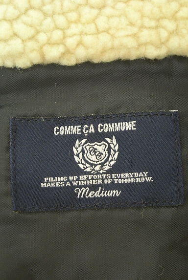 COMME CA COMMUNE（コムサコミューン）の古着「ファーフードロングデニムコート（コート）」大画像６へ