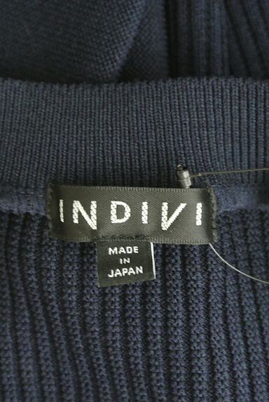 INDIVI（インディヴィ）の古着「リブ切替ドロップショルダーニット（ニット）」大画像６へ