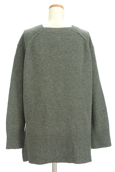 INDIVI（インディヴィ）の古着「カシミヤ混リブＶオーバーニット（ニット）」大画像２へ