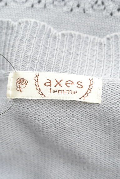 axes femme（アクシーズファム）の古着「花刺繍入りロングニットカーディガン（カーディガン・ボレロ）」大画像６へ
